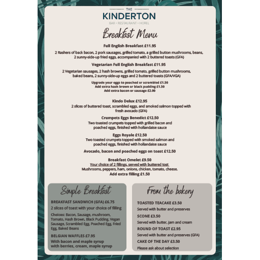 Breakfast Menu